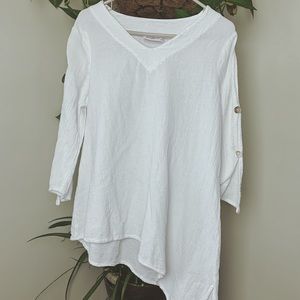 Flowy white top